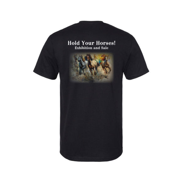 Hold Your Horses Tee Shirt Black