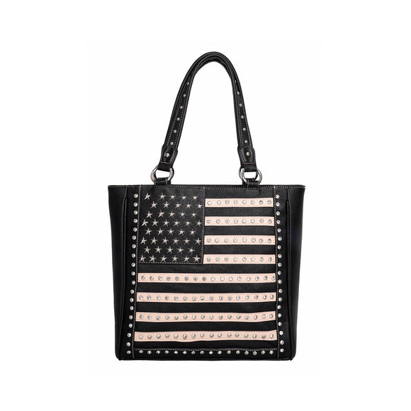 Montana West Purse Women's American Pride Concealed Carry Black Tote Bag